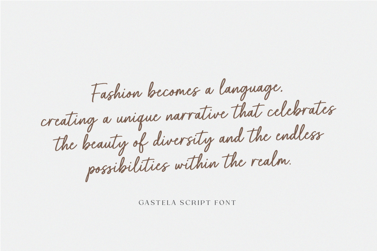 Gastela Brush Script Font with Swash, a Script Font by Typebae (Photo 7 of 17)