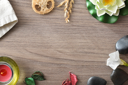 Mental and body health background with decoration on wooden tabl, a Health & Medical Photo by Davizro's Market