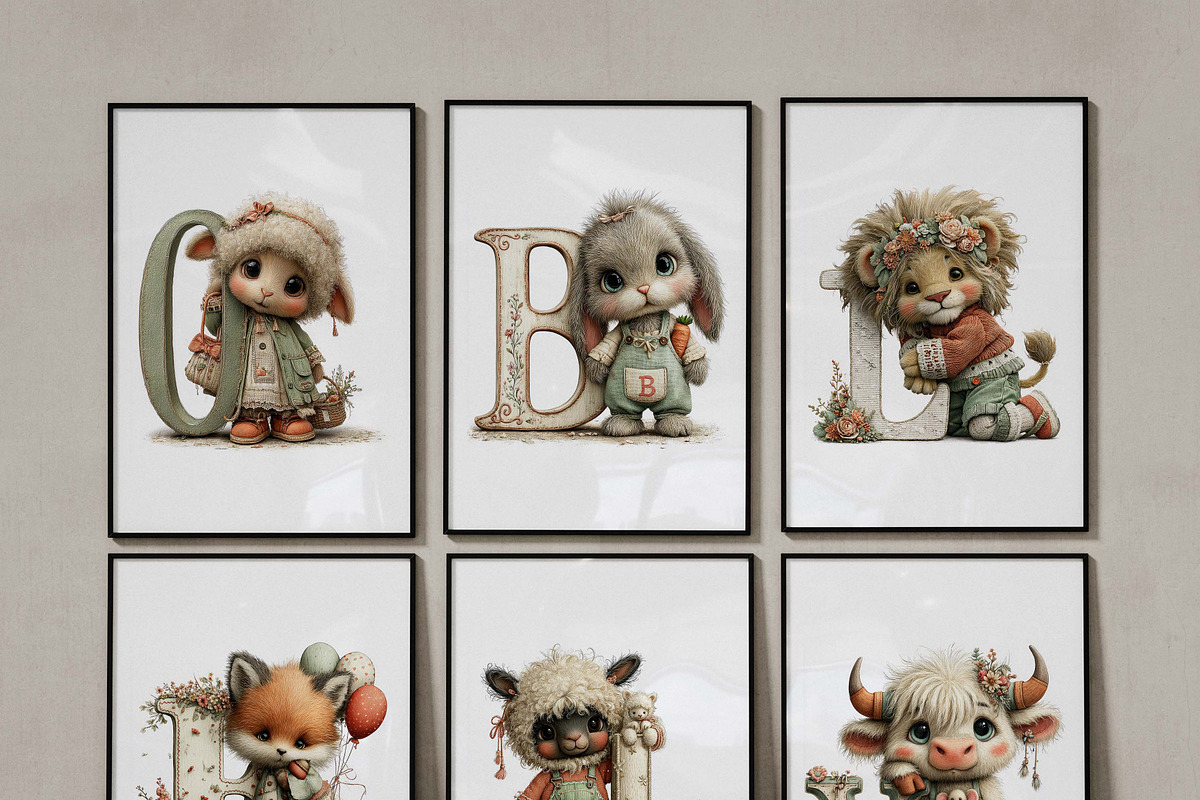 Whimsical Baby Alphabet Clipart, an Illustration by one-touch (Photo 6 of 10)