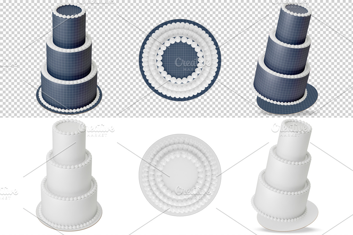 Tiered cake Mockup set. PSD mockup., a Product Mockup by NatalyaZelenova (Photo 2 of 7)