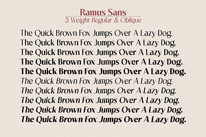 Ramus Sans - Simple Clean Font