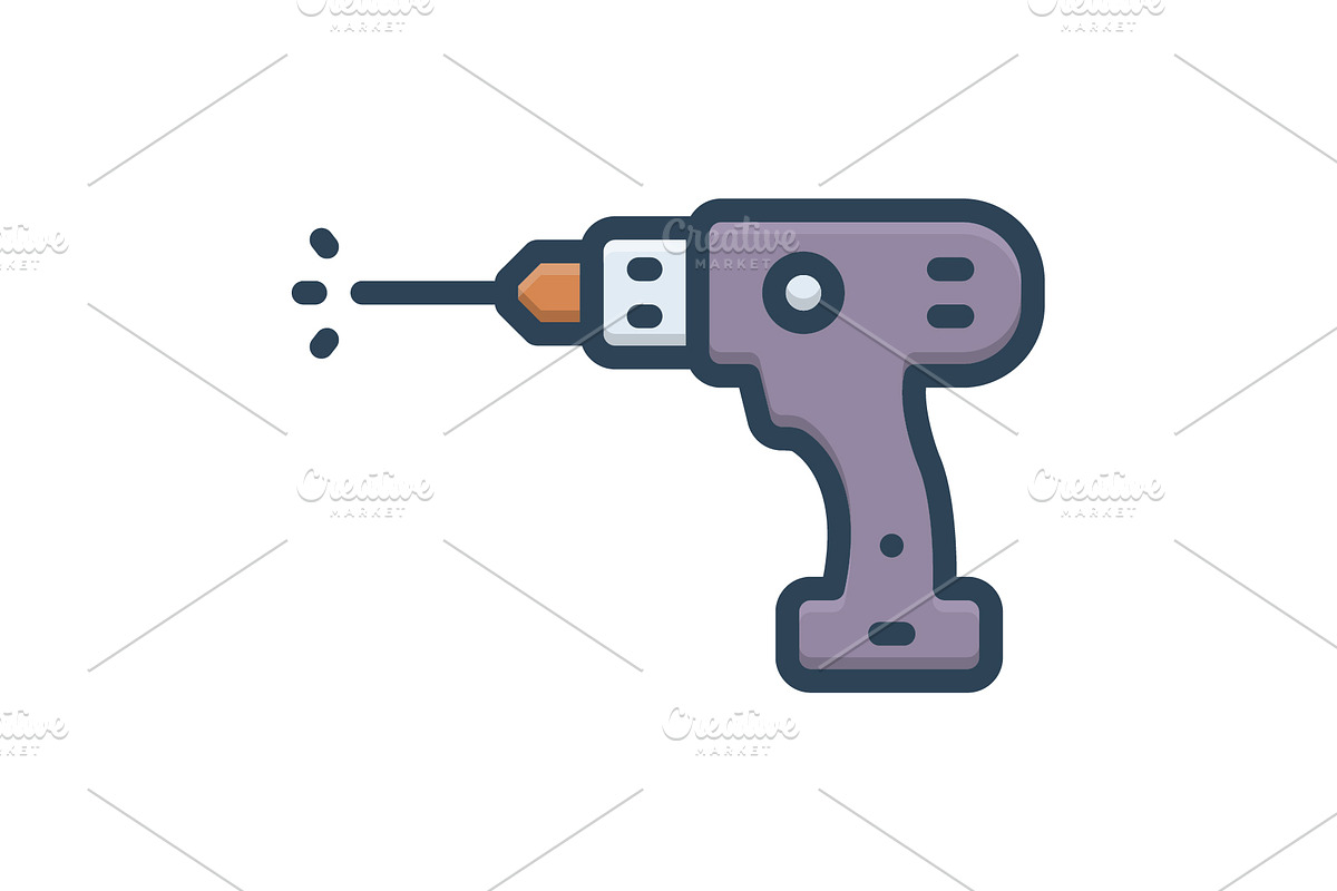 Drill cordless color icon, a Duotone Icon by Creative priyanka