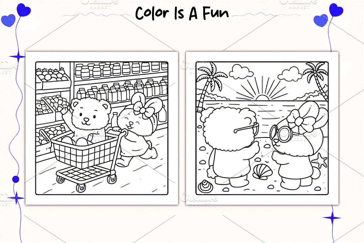 Sweet Days Cute & Cozy Coloring Page, a Decorative Illustration by Design Station (Photo 3 of 4)