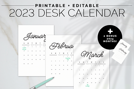 2023 CALENDAR: Editable + Printable