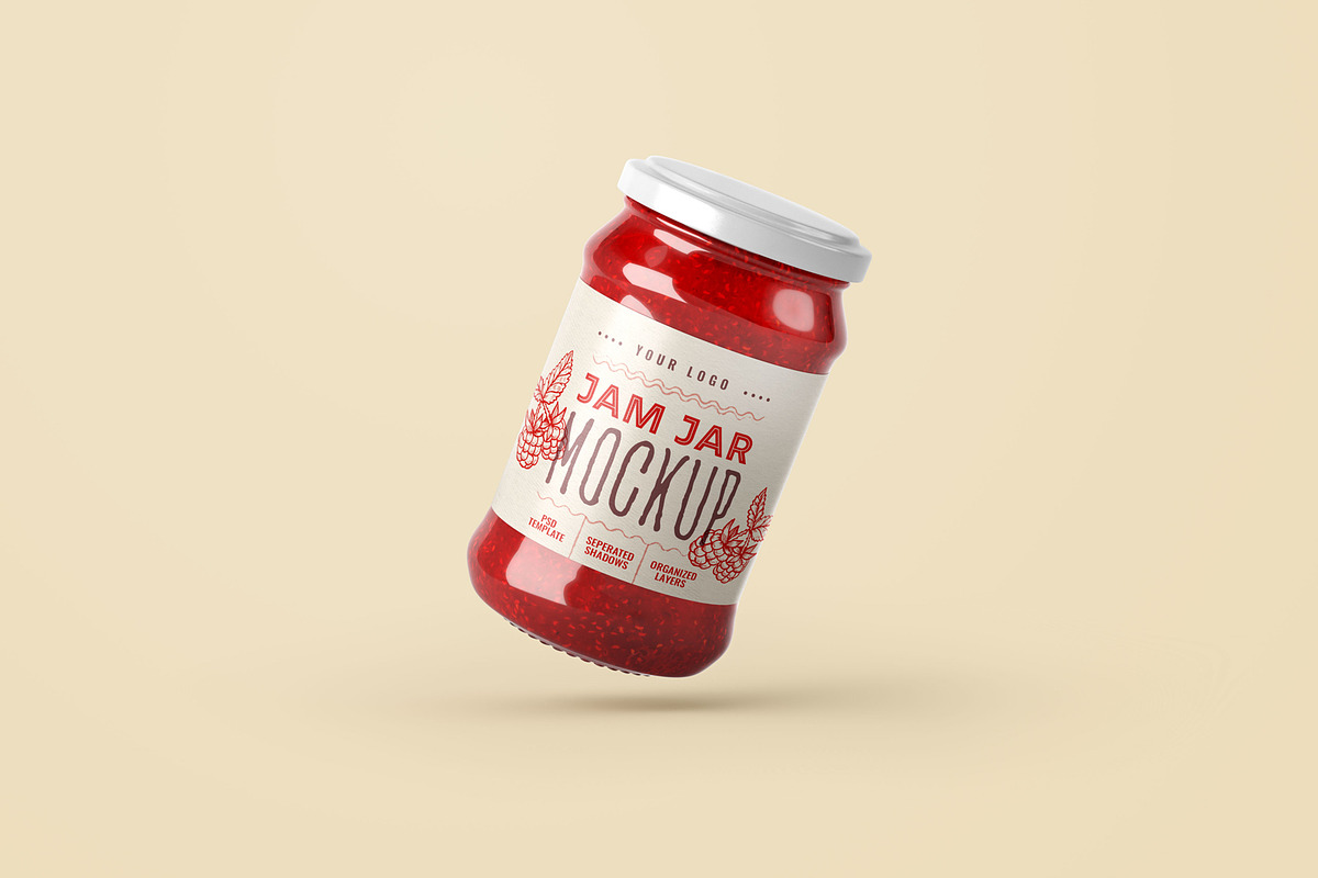 Jam Jar Mockup Set | Label Design, a Cups & Container Mockup by Deeplab (Photo 6 of 15)