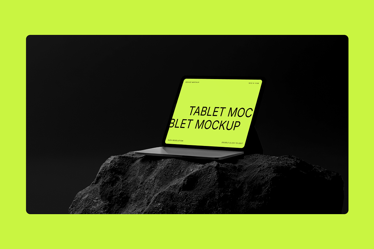 3 Computer Mockups on Dark Stone, a Mac Mockup by rodrigofkaminski (Photo 2 of 5)