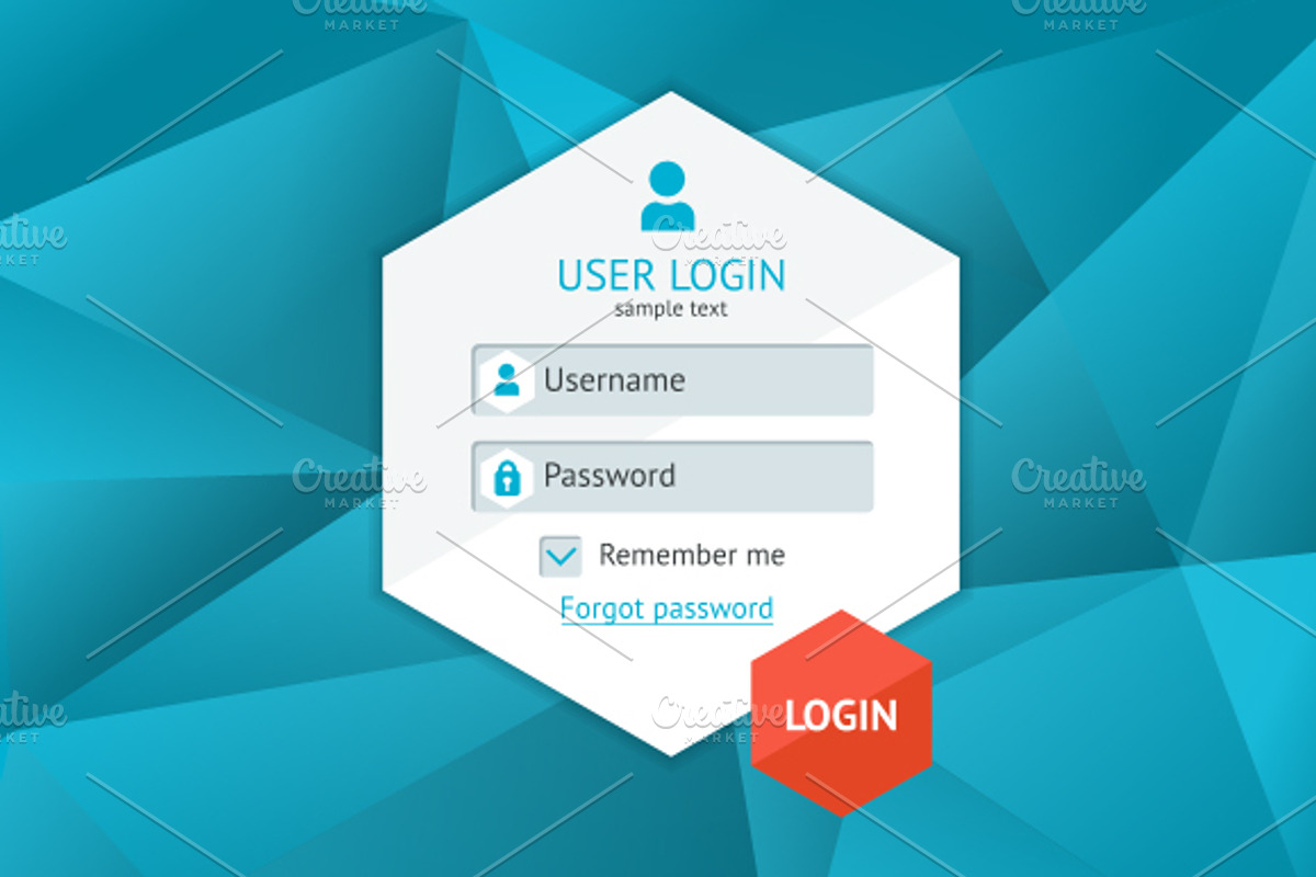 Vector login form page, a Templates & Theme by Vector and Templates (Photo 2 of 2)