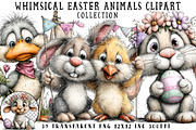 Whimsical Easter Animals Clipart, an Illustration by OK Design (Thumbnail 1 of 6)