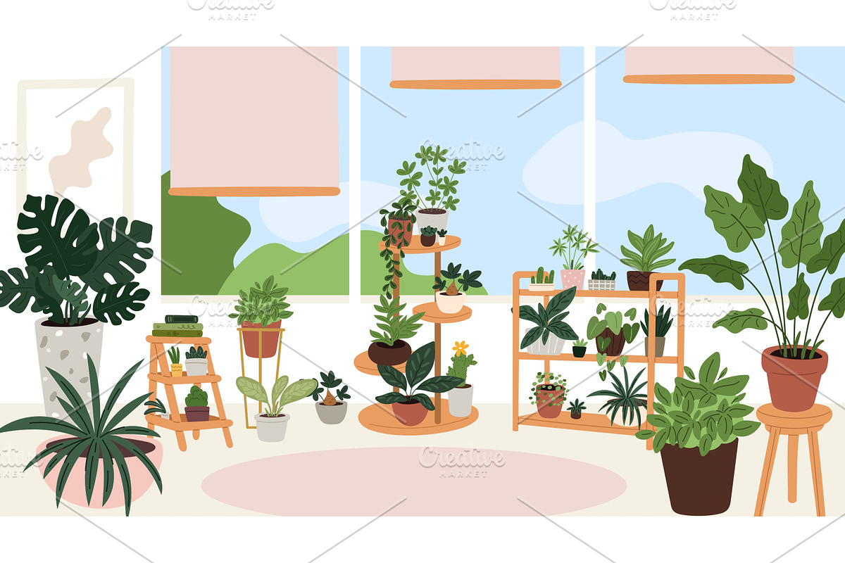 Interior of modern room with, an Object Illustration by Vectorbuum