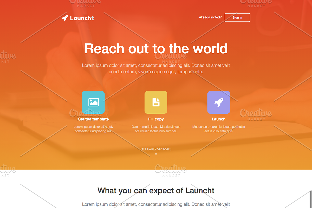 Launcht Landing Page, a Bootstrap Template by Agile UI (Photo 4 of 4)