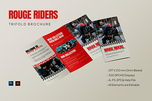 Rouge Riders - Trifold Brochure, a Brochure Template by StreaksideStd