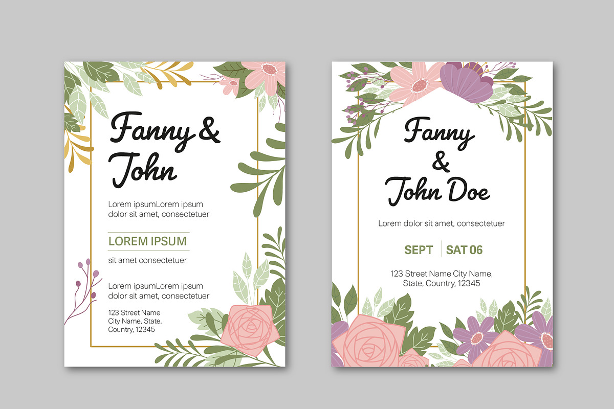 Wedding Invitation Templates, a Templates & Theme by studiogstock (Photo 1 of 2)