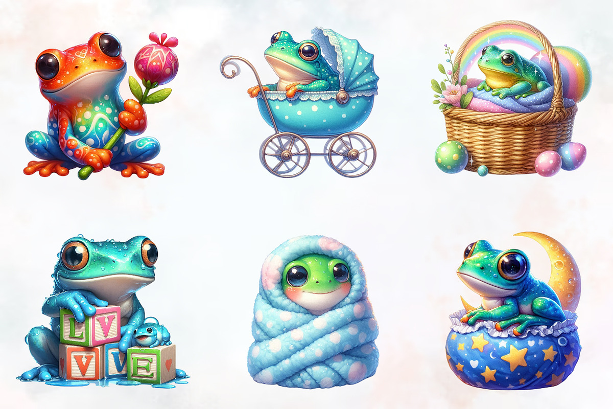 Summer Frog Nursery Clipart Sublimat, an Illustration by RobertsArt (Photo 7 of 7)