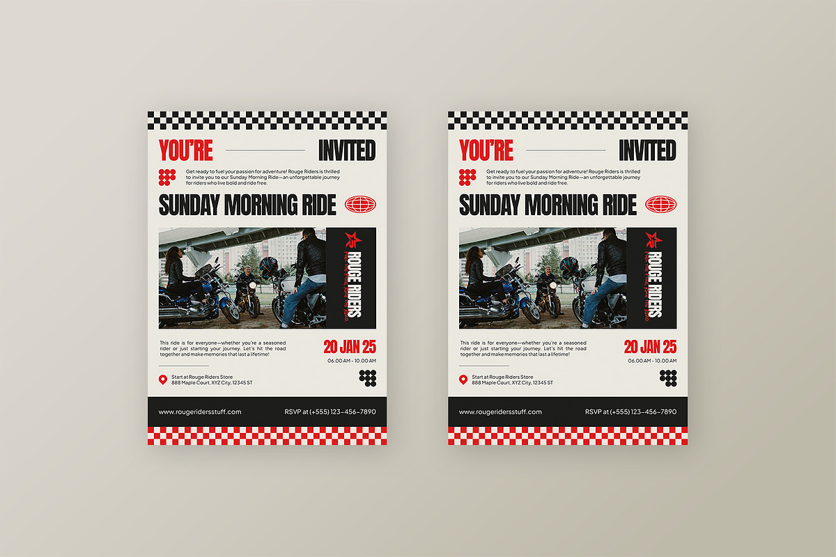 Rouge Riders - Event Invitation, a Print Template by StreaksideStd (Photo 2 of 3)