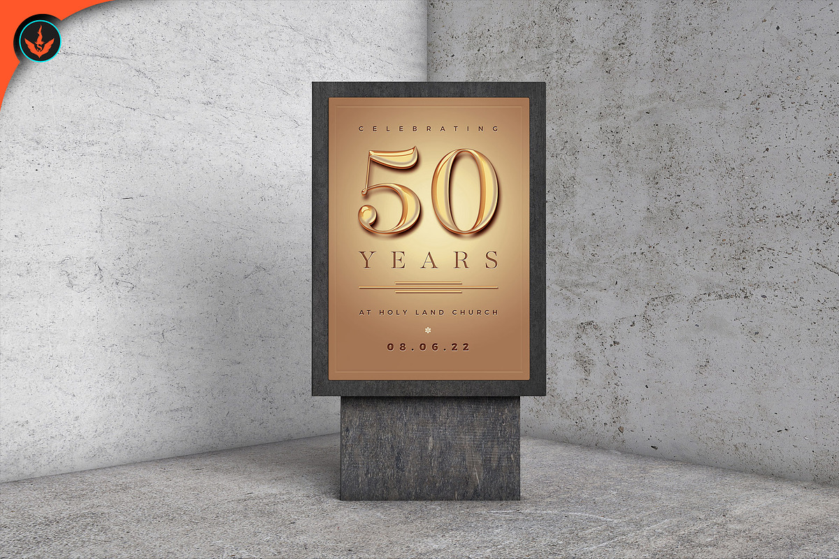 Gold Church Anniversary Flyer, a Flyer Template by SeraphimChris (Photo 9 of 11)