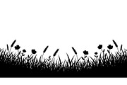 Floral Grass Border Silhouette Bundl, an Illustration by Amazin_art (Thumbnail 42 of 51)