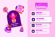 Flat Cute Girly Stickers Set, an Emoji Icon by Creative Stall (Thumbnail 2 of 8)
