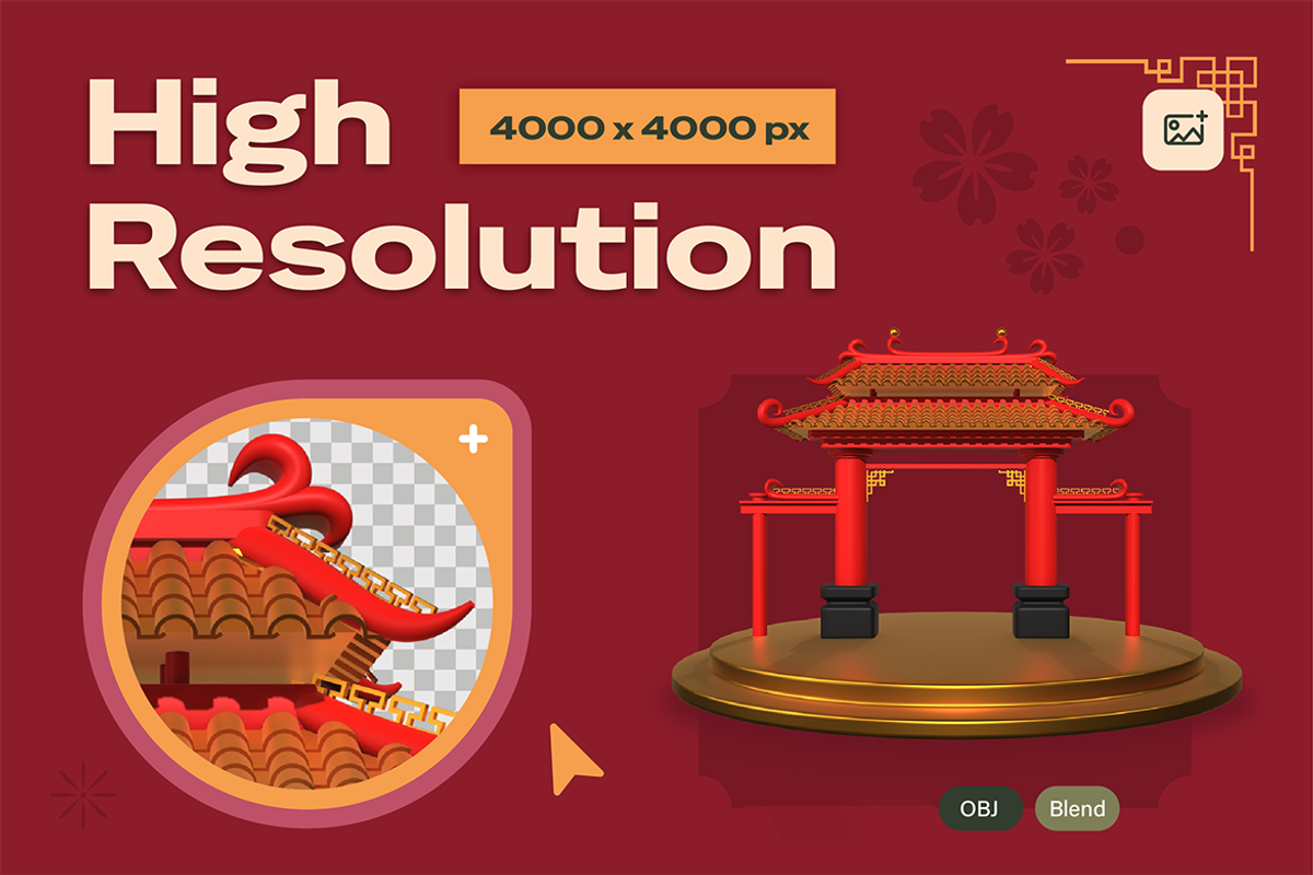 3D Chinese New Year Icon Pack, an Object 3D Model by Burntilldead (Photo 3 of 7)