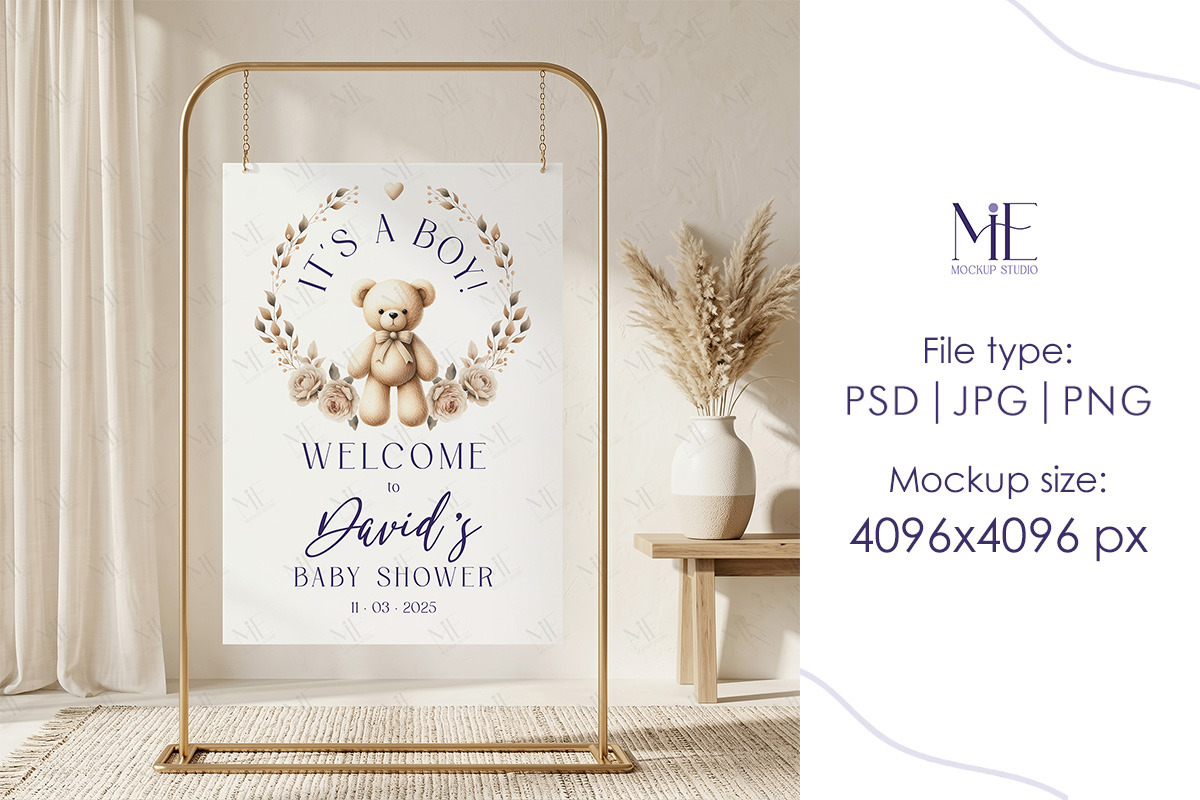A1 Sign Poster Banner PSD Mockup, an Advertising Mockup by Mie Mockup Studio (Photo 7 of 7)