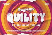 Qulity Bubble Groovy Graffiti Y2K Fo, a Symbol Font by dansdesign (Thumbnail 1 of 7)