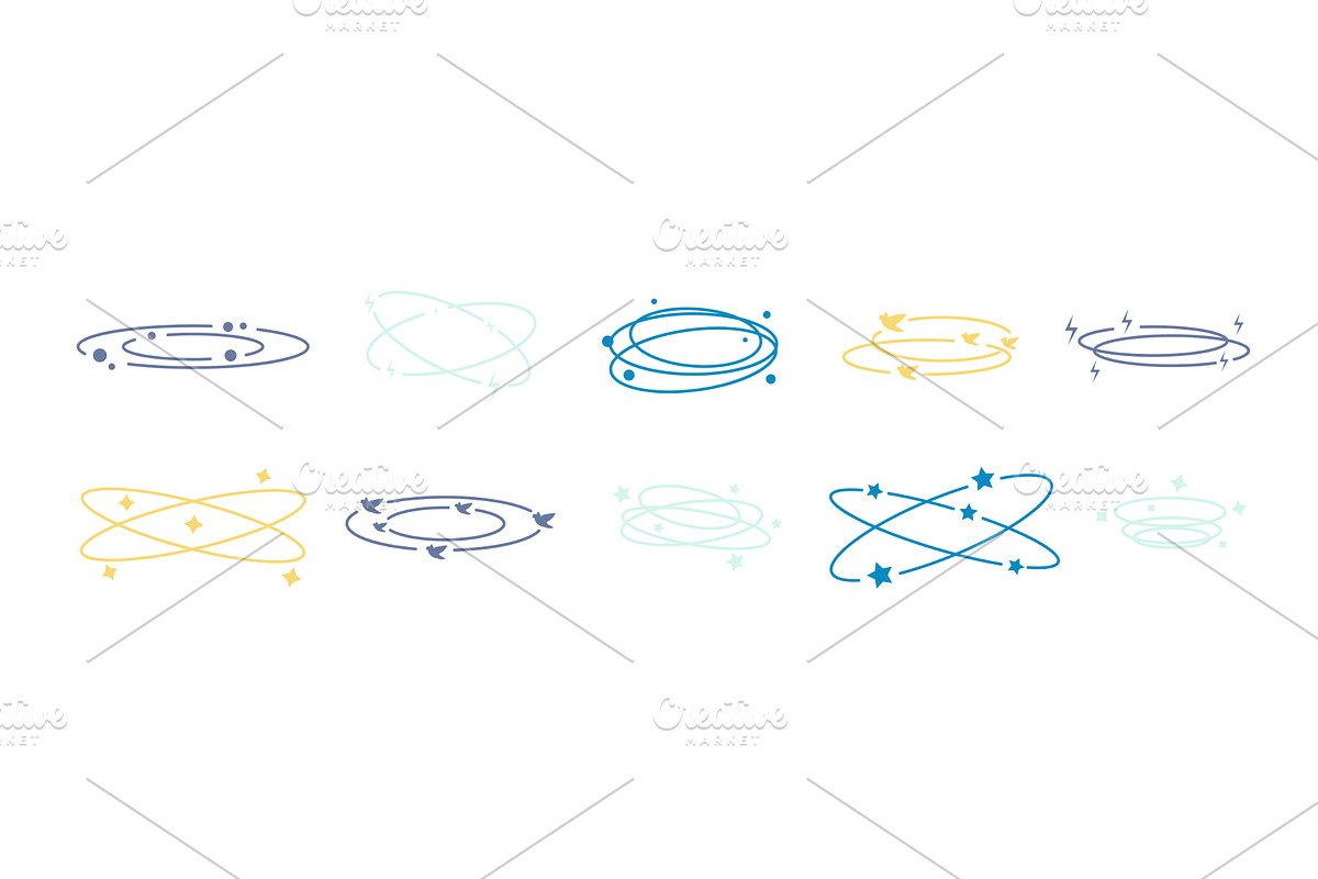 Simple dizzy lines icons. Headache, an Illustration by LadadikArt