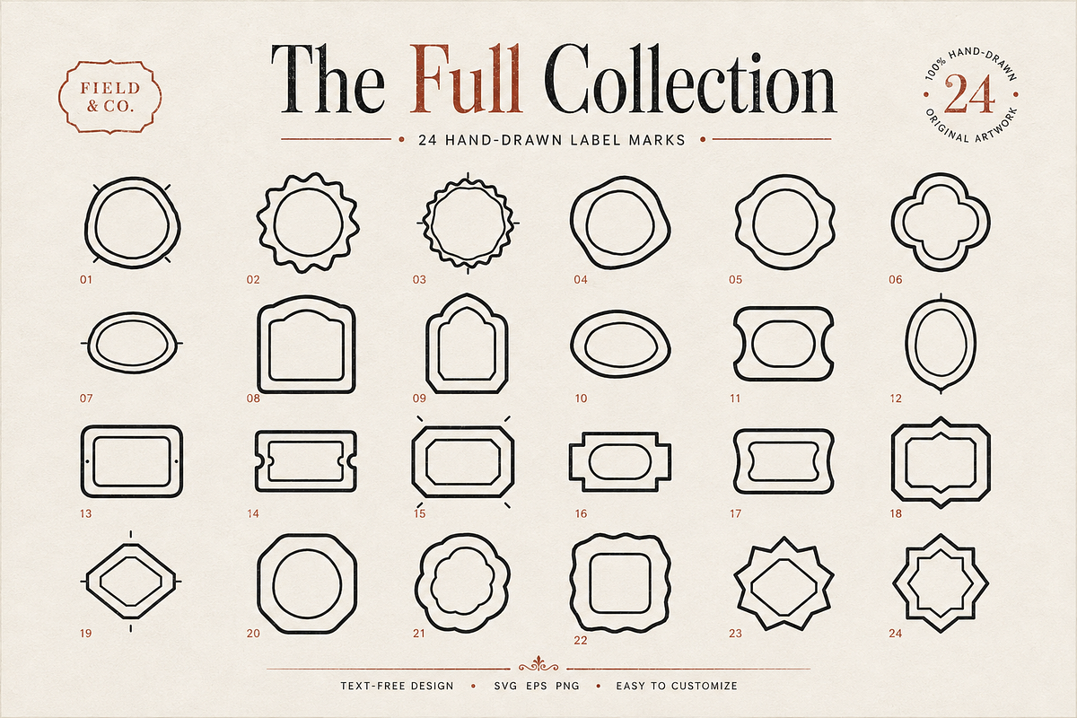 24 Imperfect Hand-Drawn Brand Seals, an Object Graphic by Designs24hr (Photo 2 of 9)