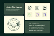 Court Drawing Art Set, an Outline Icon by Vectors Market (Thumbnail 2 of 8)