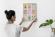 Safari Animal Nursery Wall Art Set, a Poster Template by Pixeness Studio (Thumbnail 3 of 6)