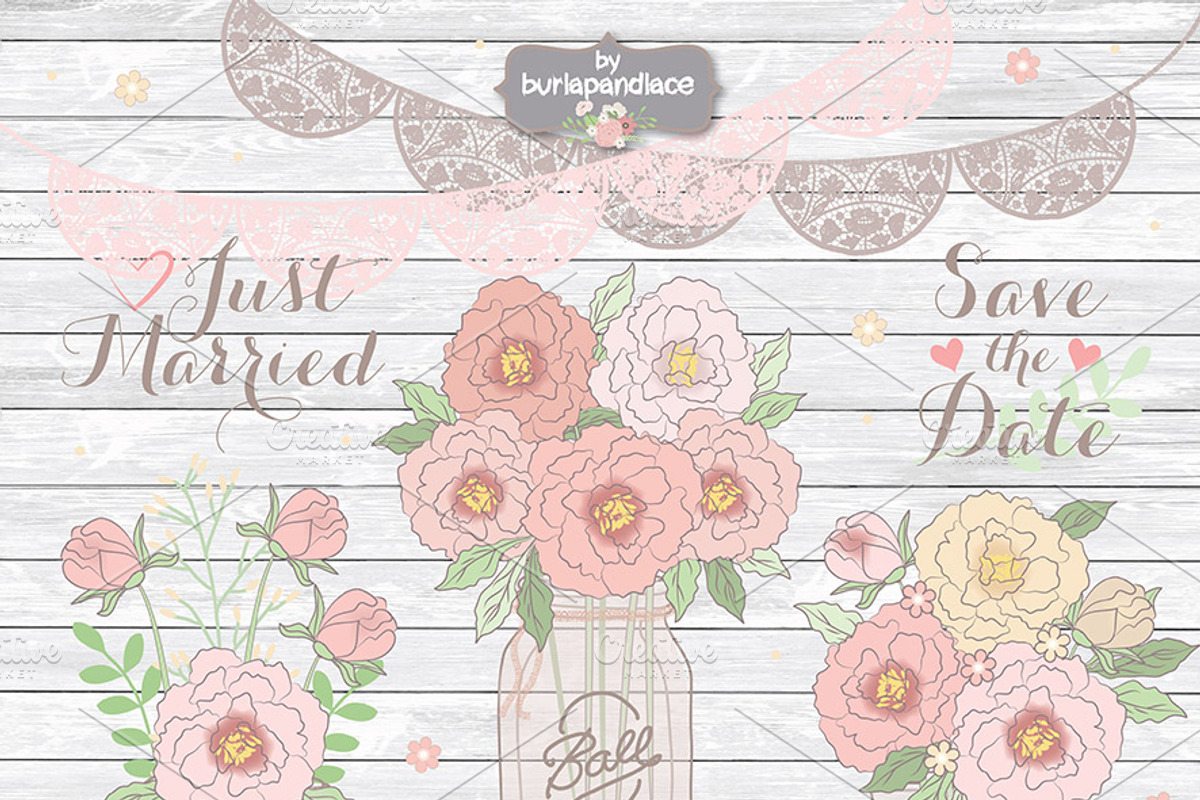 BIG WEDDING BUNDLE, a Texture Illustration by burlapandlace (Photo 15 of 22)
