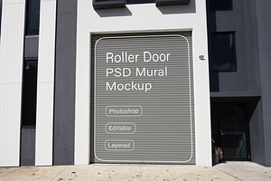 PSD mockup - industrial roller door