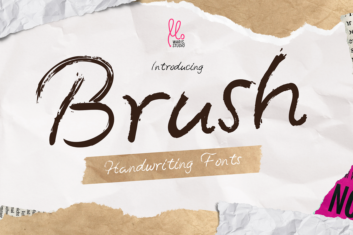 Brush, a Handwritten Font by Waris Studio (Photo 1 of 7)