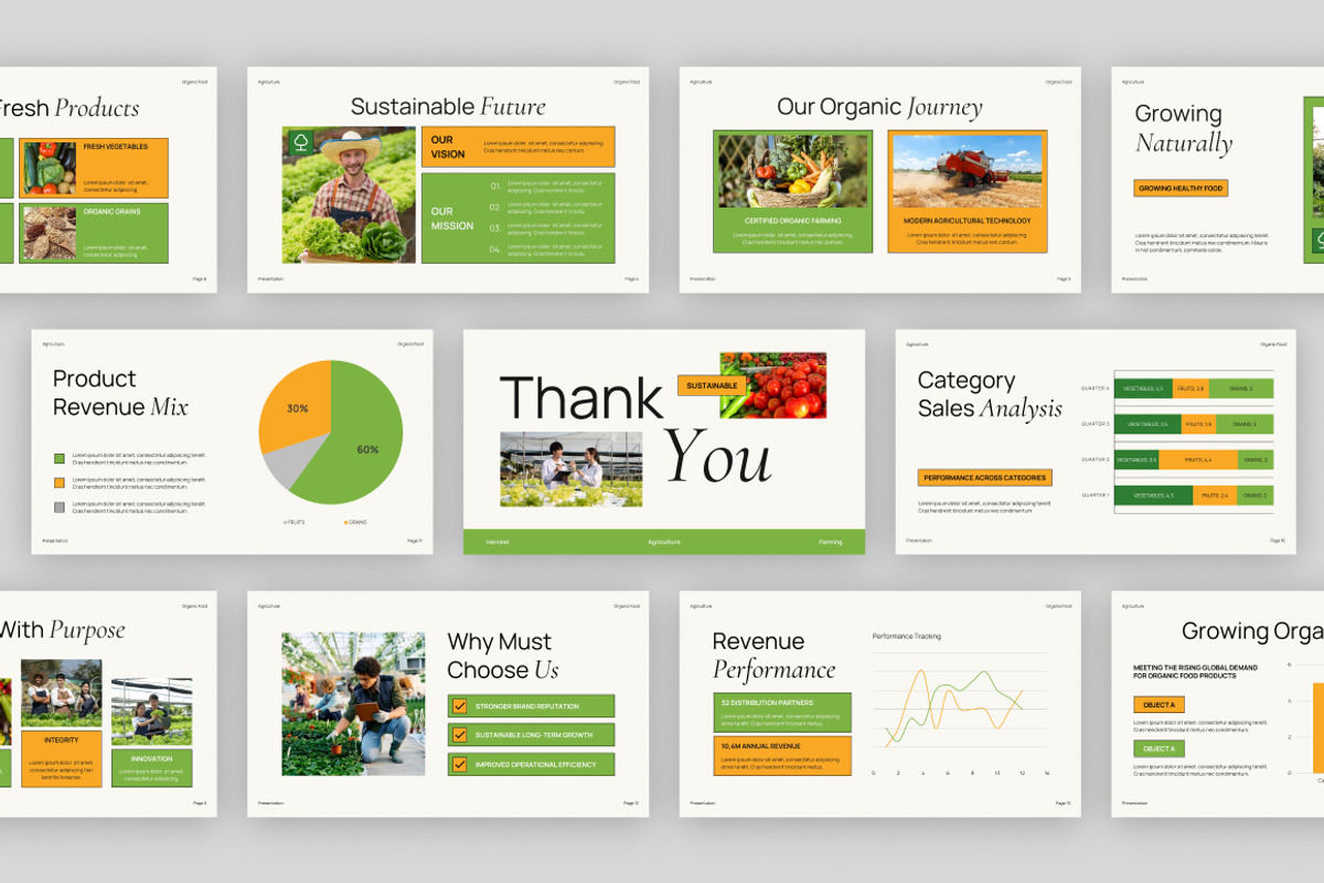 Organic Food Agriculture Product, a Presentation Template by Loin Studio (Photo 4 of 4)