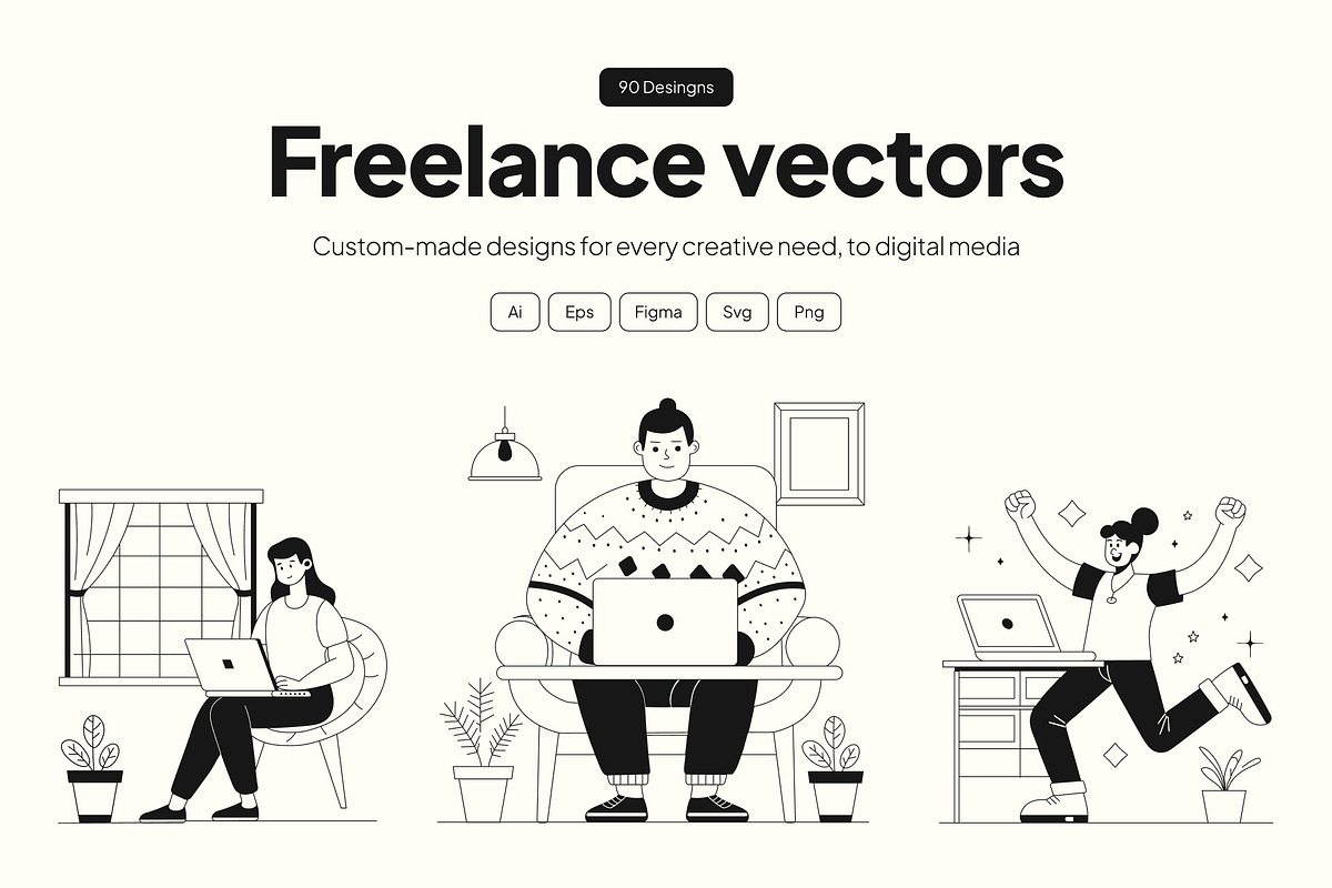 Freelance Vector Illustration Set, an Object Graphic by Brickclay (Photo 1 of 10)