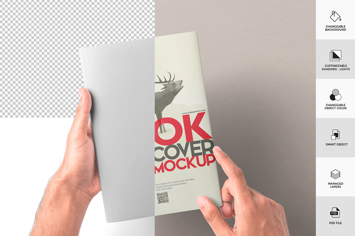 Book Mockup, a Product Mockup by ZippyPixels (Photo 2 of 7)