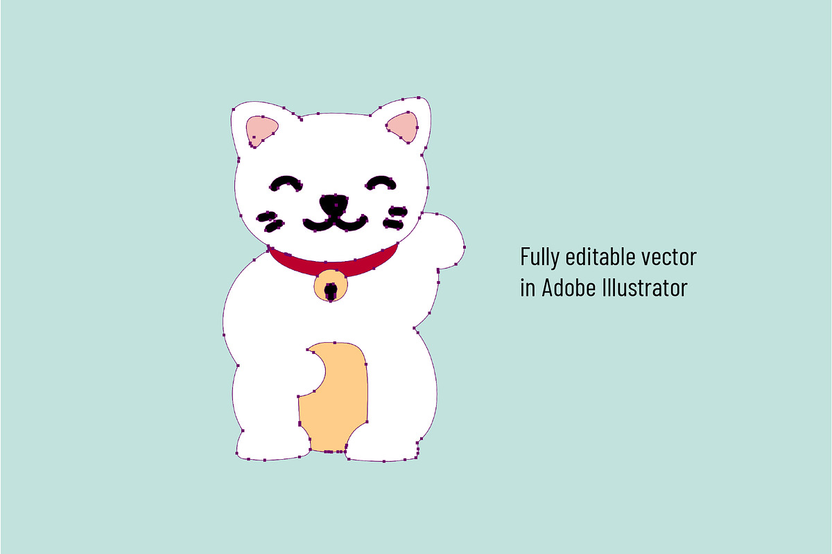 Maneki Neko / Lucky Cat, an Object Graphic by Goodputty (Photo 2 of 3)