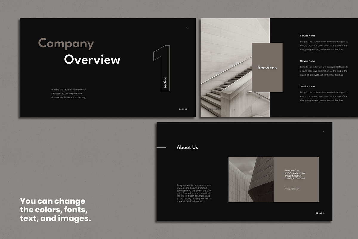 Corvus Presentation Template, a Presentation Template by SlideStation (Photo 2 of 12)