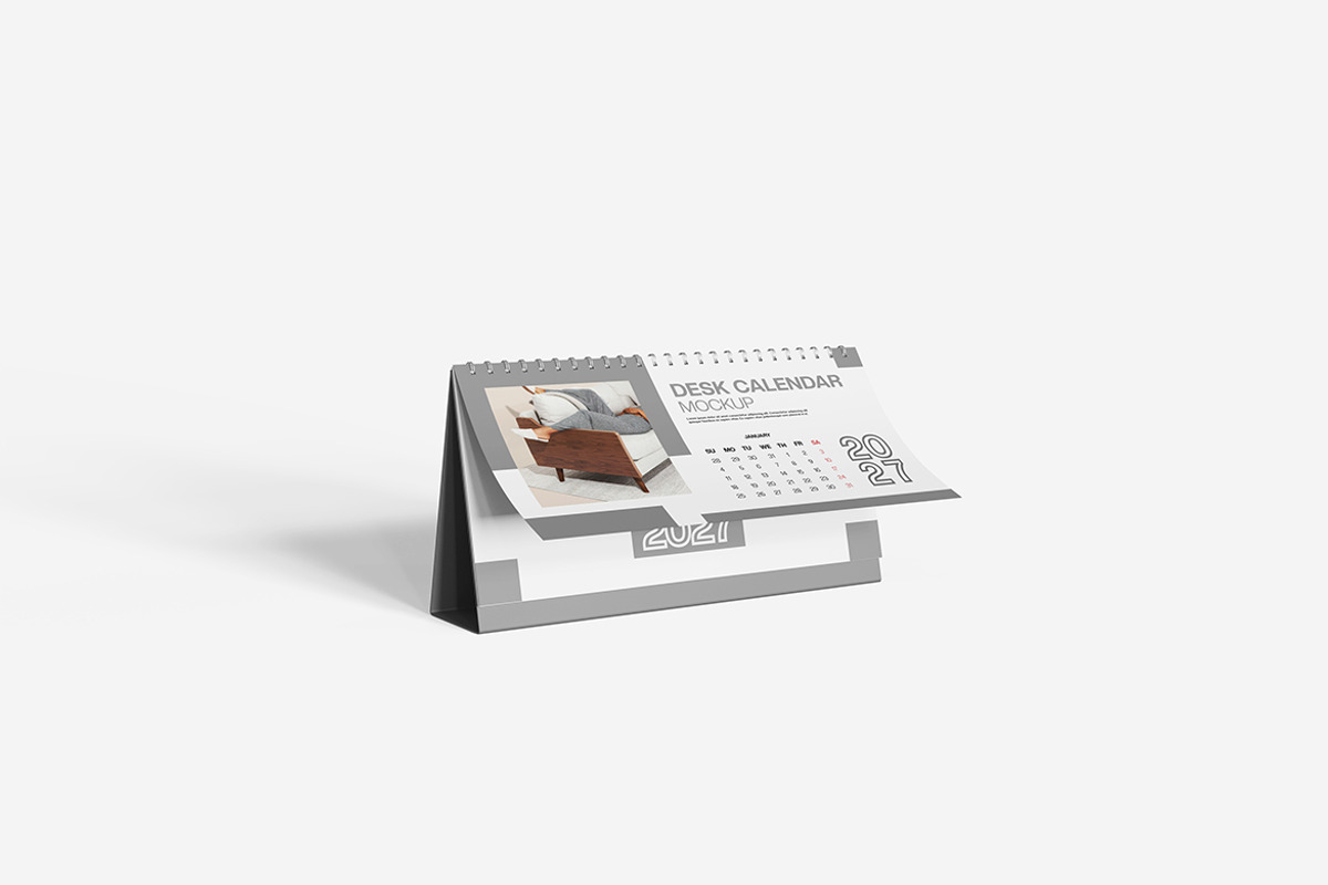 Desk Calendar Mockup, a Product Mockup by bimockup (Photo 2 of 6)