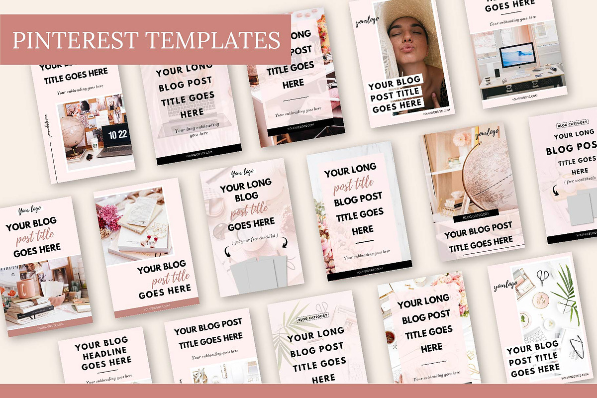 Pinterest + Canva Social Media pack, a Templates & Theme by Wellies and Lemonade (Photo 2 of 8)