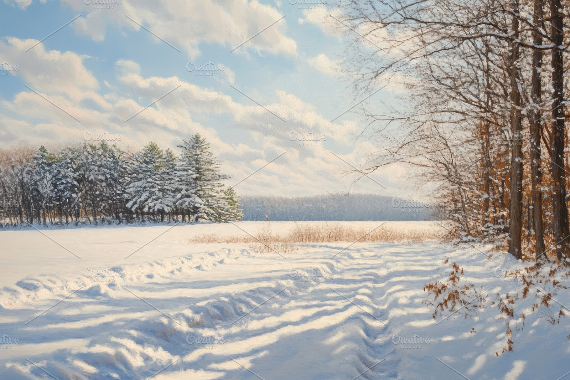 A breathtaking winter snow landscape, a Photo by Pavel_design
