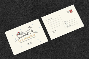 Christmas Holiday Postcard, a Card Template by MightyDesign