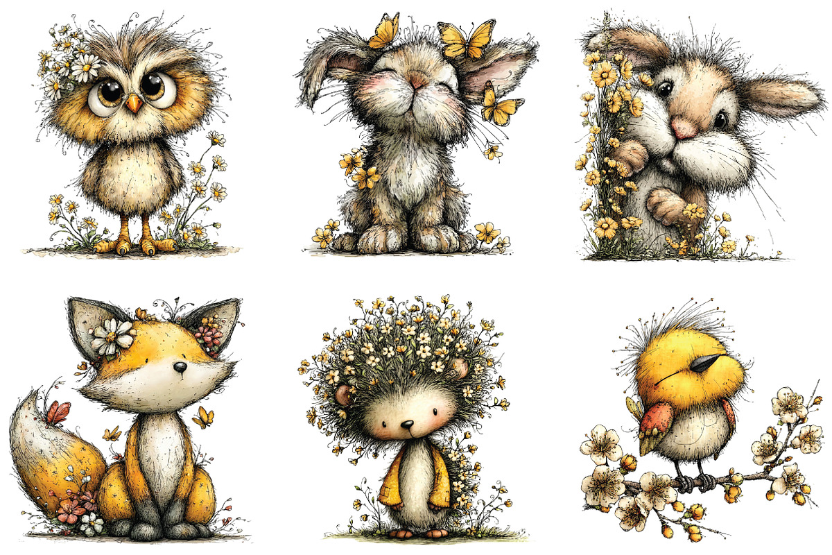 Spring Woodland Animals Clipart, an Illustration by CraftArtStudio (Photo 3 of 6)