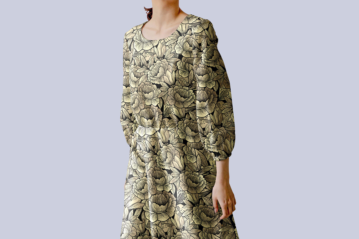 engraving hand drawn botanical, a Pattern Graphic by AAN Seamless Shop (Photo 1 of 4)
