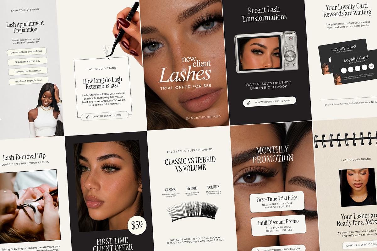 Lash Artist Instagram Story Template, a Social Media Template by Design Lush Studio (Photo 1 of 9)