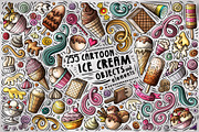 Ice Cream Cartoon Doodle Big Pack, a Decorative Illustration by BALABOLKA (Thumbnail 2 of 11)