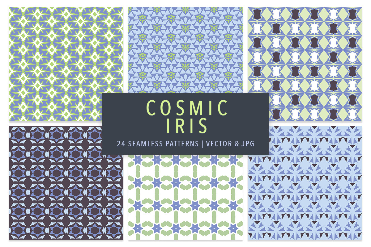 24 Cosmic Iris Geometric Patterns, a Pattern Graphic by Jennadesigns (Photo 15 of 16)