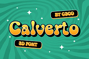 Calverto 3D, a Sans Serif Font by Craft Supply Co. (Thumbnail 1 of 8)