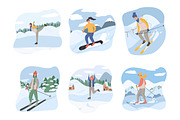 Winter sport people characters, a Person Illustration by Thkatefox (Thumbnail 2 of 7)