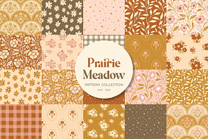 Prairie Meadow Cottagecore Patterns, a Pattern Graphic by Eclectic Anthology