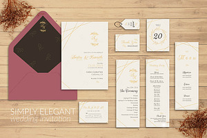 Simply Elegant Wedding Invitation