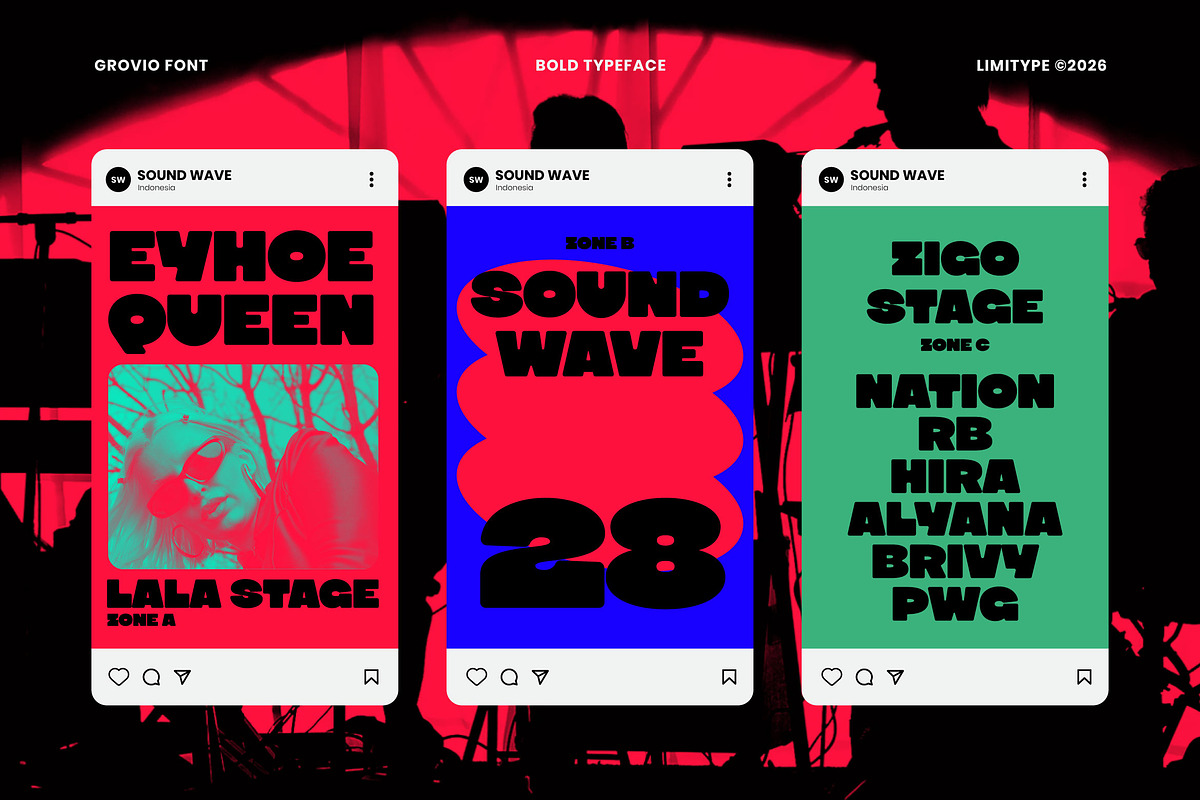 Grovio - Bold Dsiplay Font, a Sans Serif Font by limitype (Photo 5 of 12)